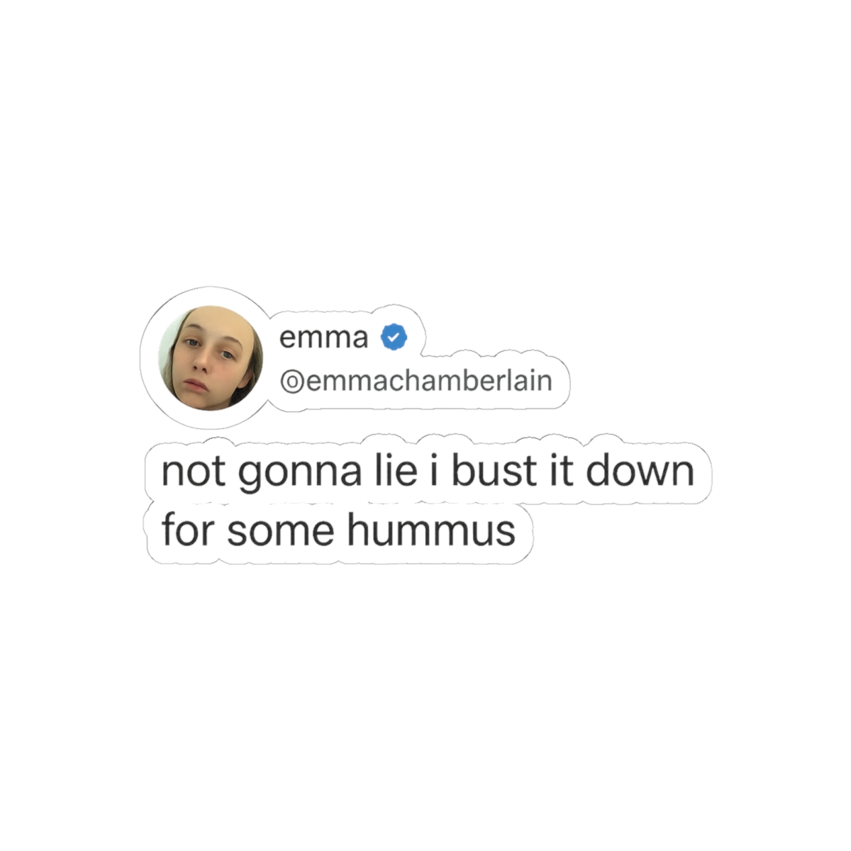Emma Chamberlain Sticker | Playful Vinyl Decal