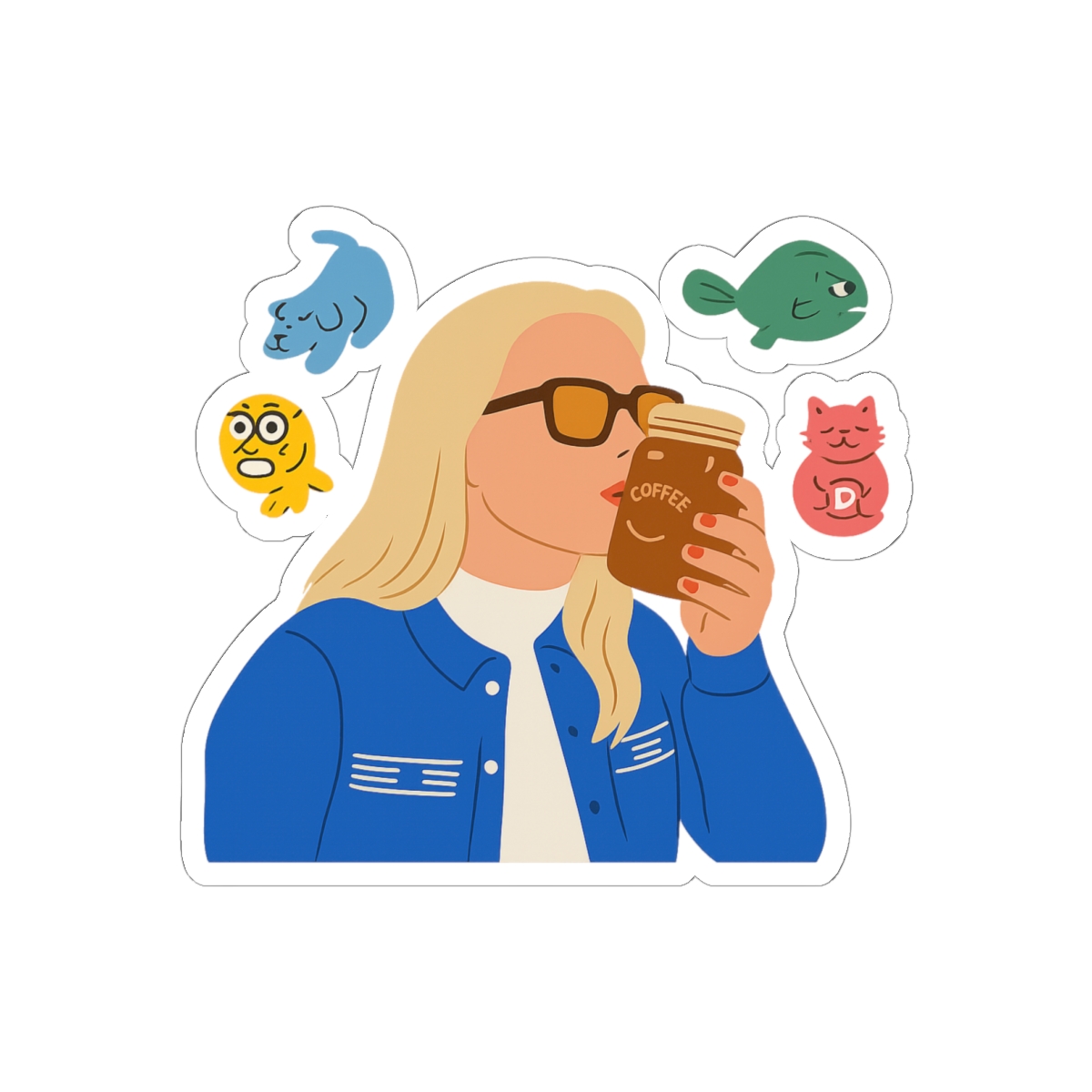 Emma Chamberlain Coffee Sticker | Cute Vinyl Decal