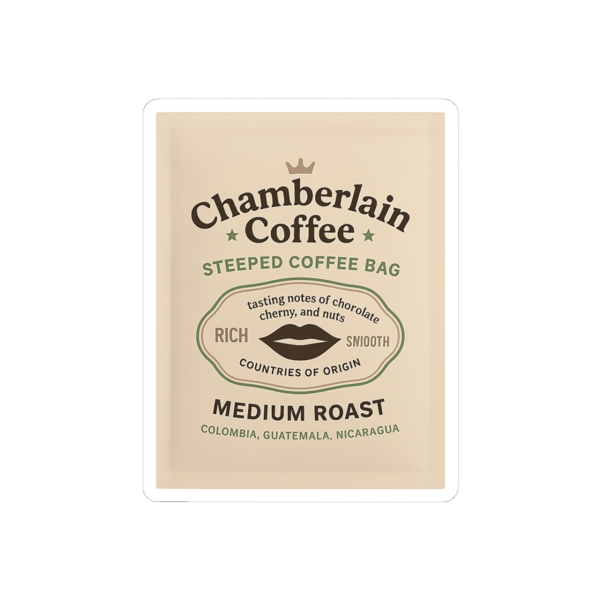 Chamberlain Coffee Sticker | Bold Cute Vinyl Decal