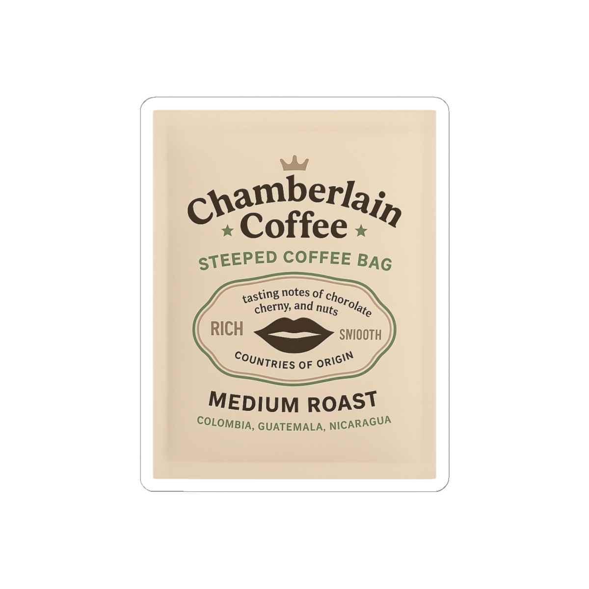 Chamberlain Coffee Sticker | Bold Cute Vinyl Decal