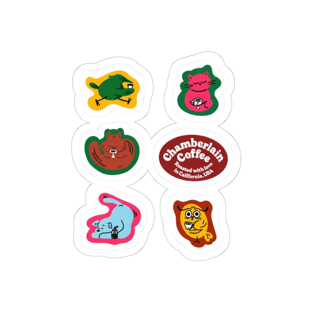 Emma chamberlain coffee sticker set