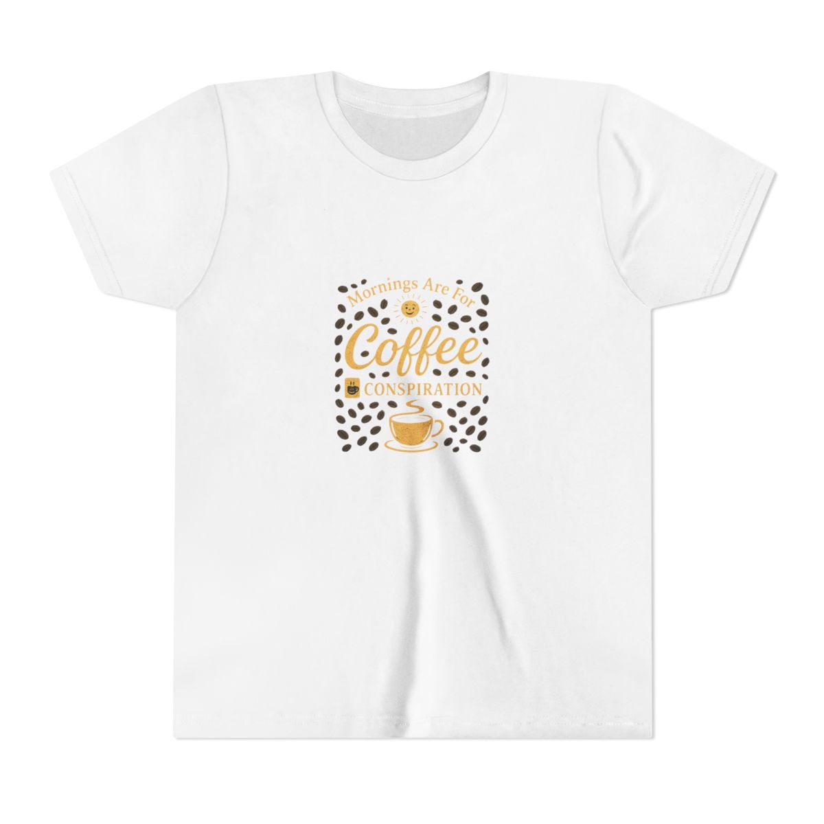 Cute Teddy Bear Morning Coffee Kids T-Shirt